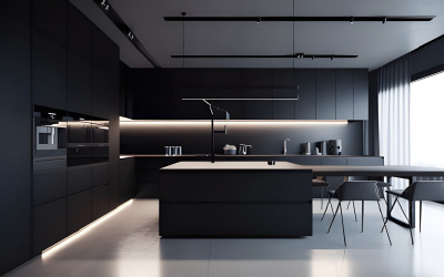 Bespoke Space hidden breakfast station with bi-fold doors and coffee machine housing.